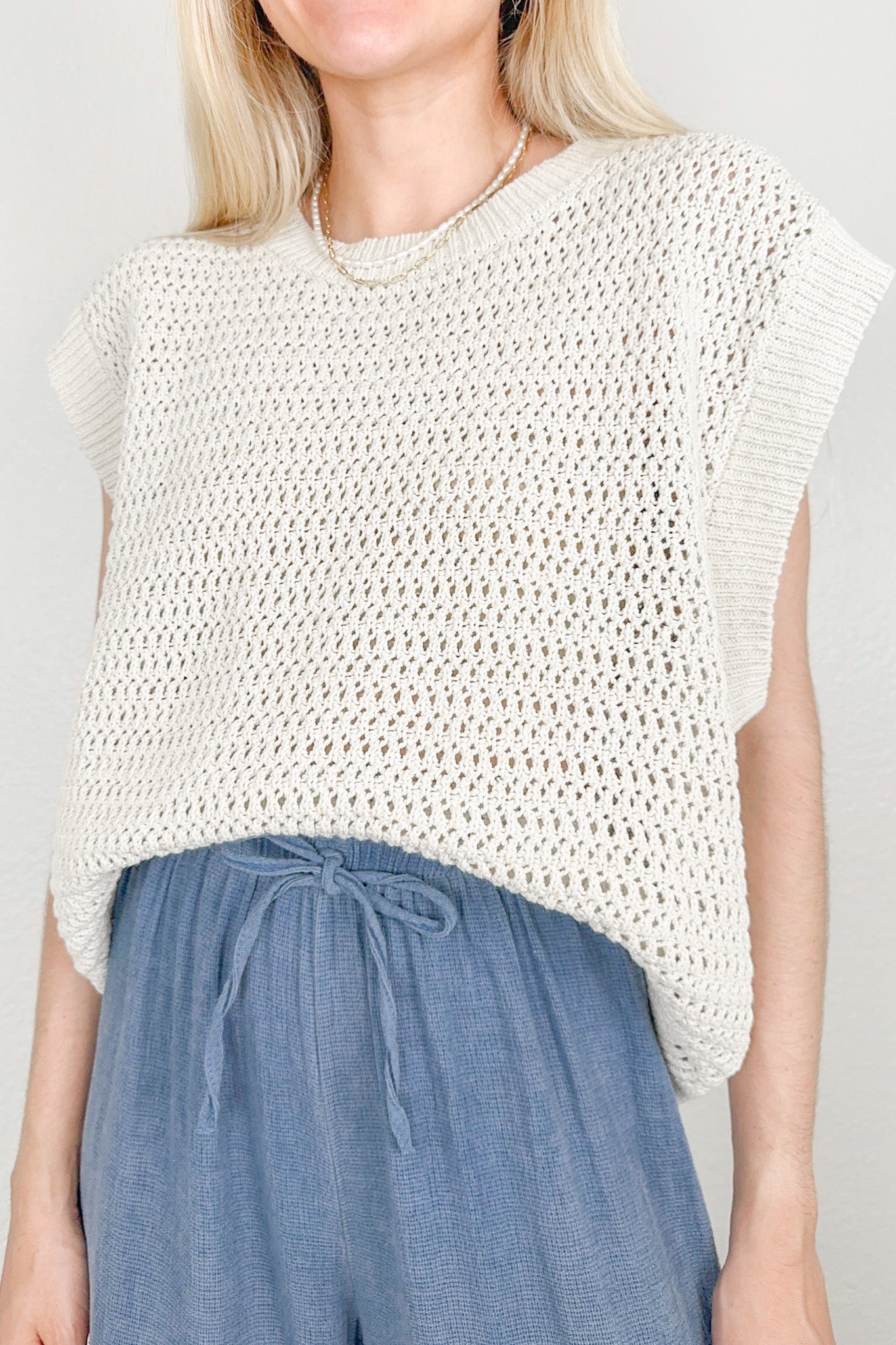 This Love Lightweight Knit Sweater Vest - Neutral Ground