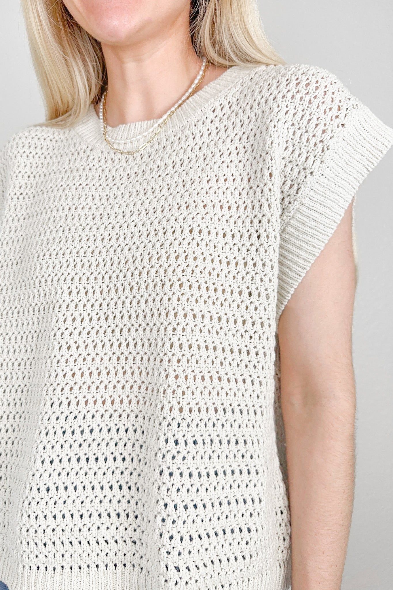 This Love Lightweight Knit Sweater Vest - Neutral Ground