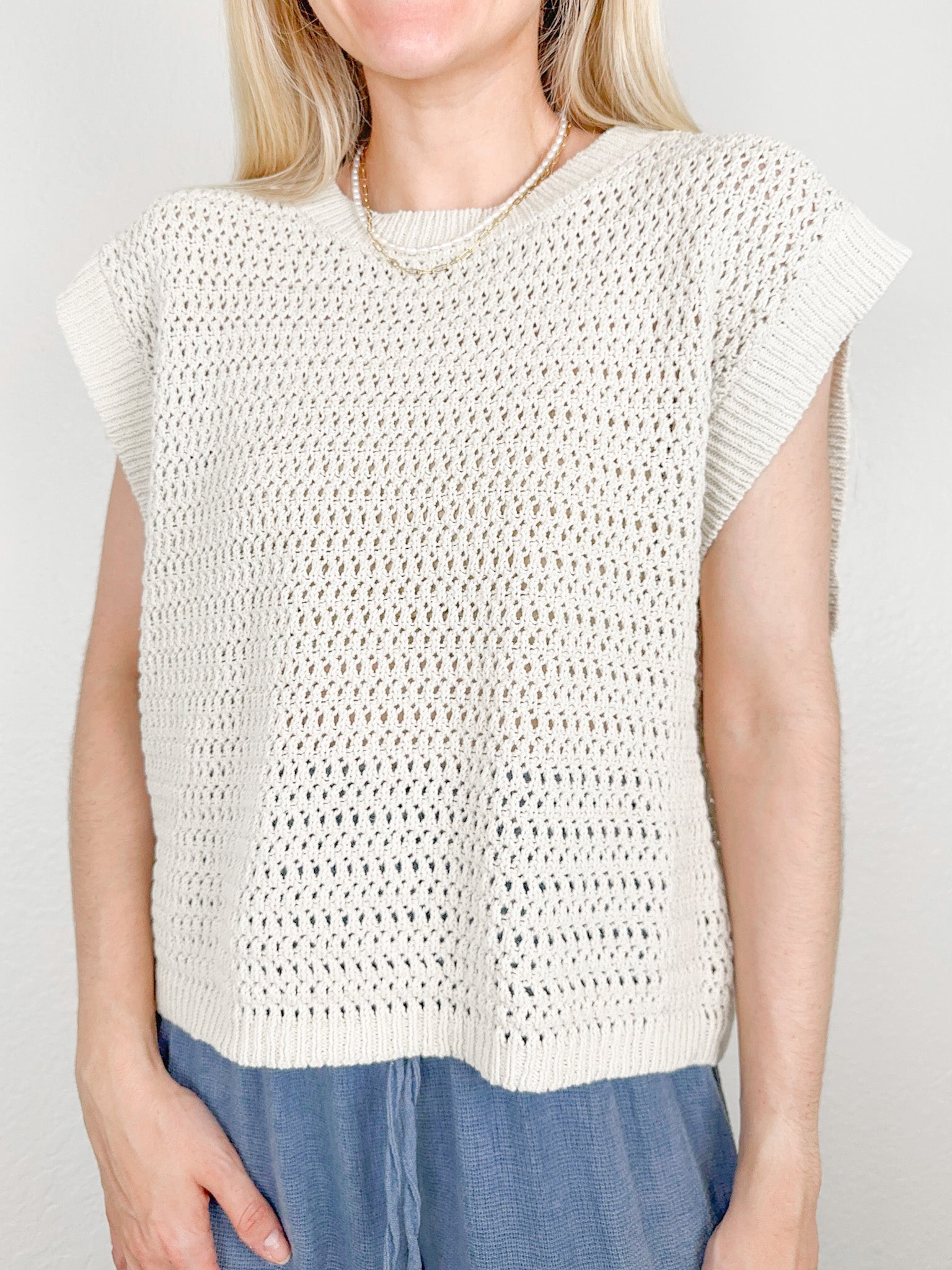 This Love Lightweight Knit Sweater Vest - Neutral Ground