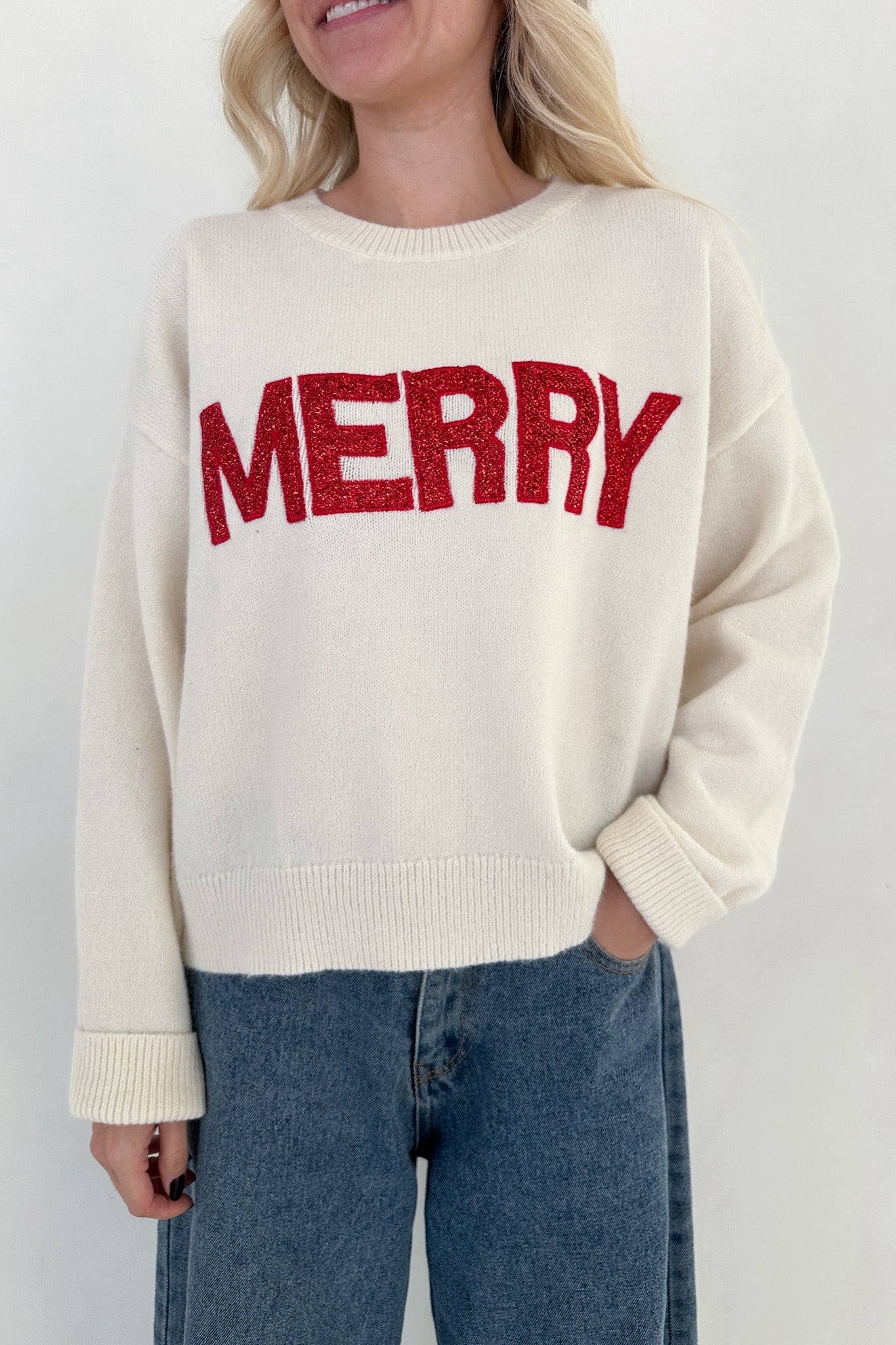 'Tis the Season Cozy Merry Sweater - Neutral Ground