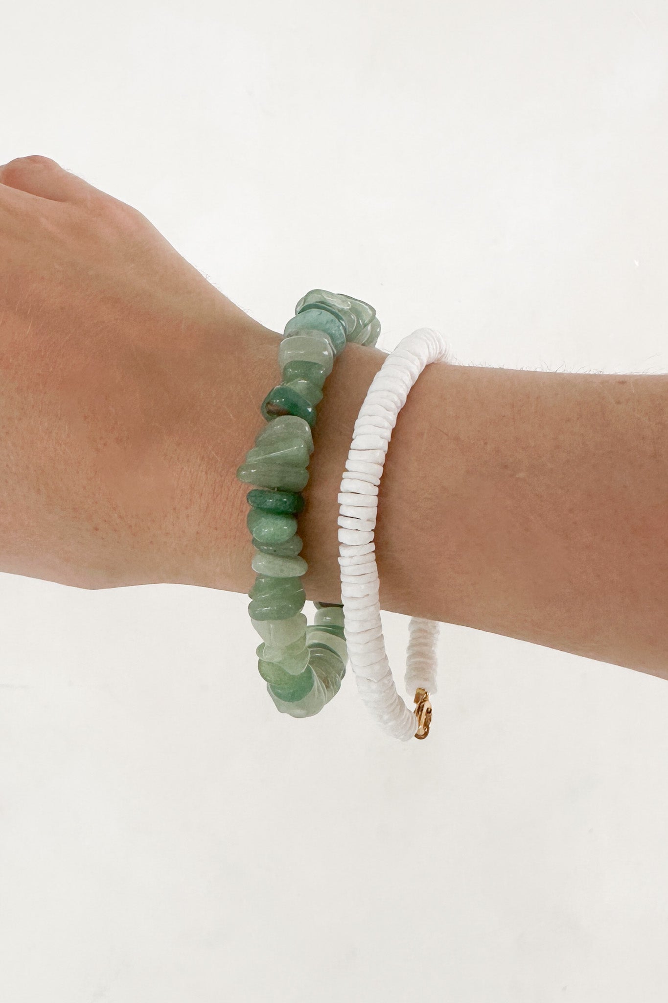 Tropics Jade Aventurine Beaded Bracelet - Neutral Ground