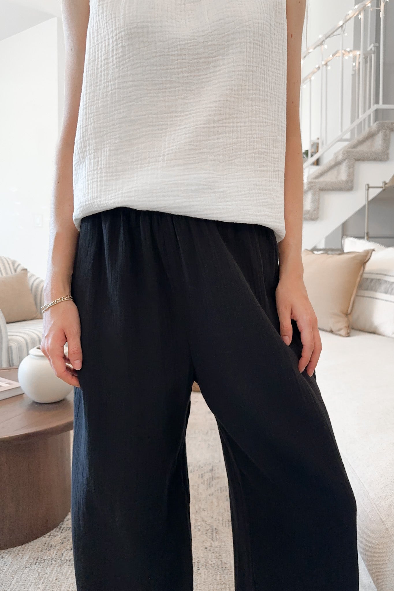 Tulum Cotton Pants in Midnight - Neutral Ground