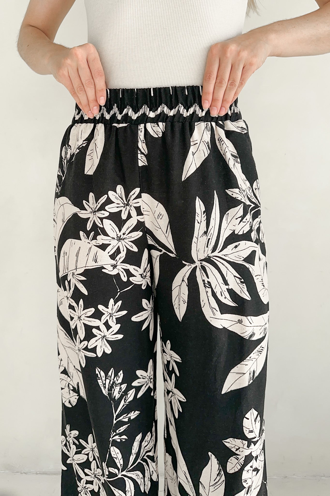 Tulum Printed Wide Leg Pants - Neutral Ground