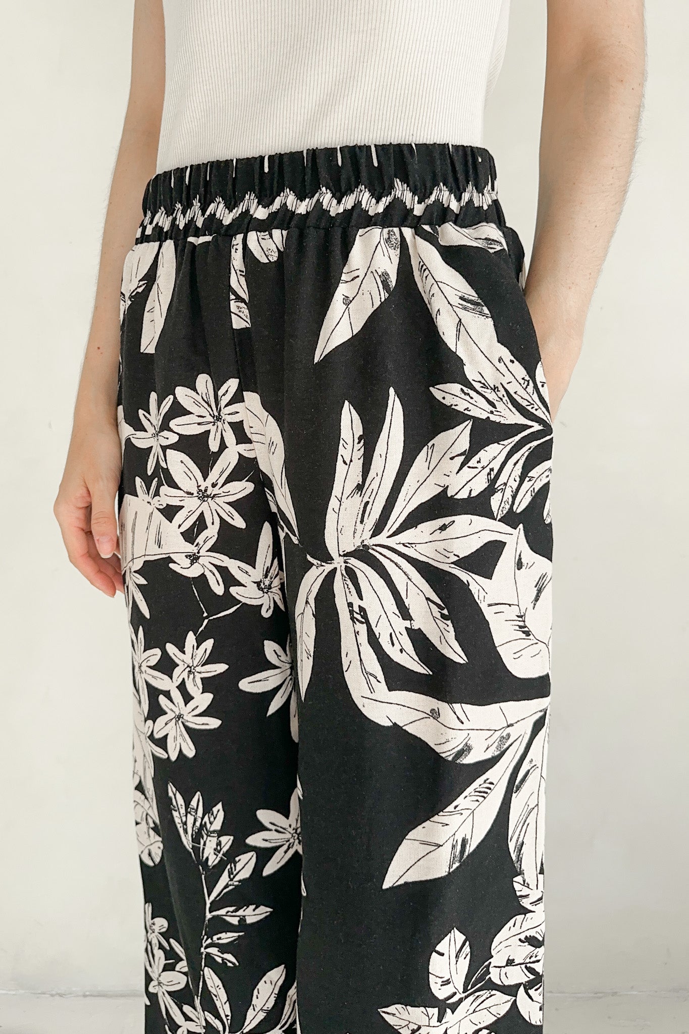Tulum Printed Wide Leg Pants - Neutral Ground