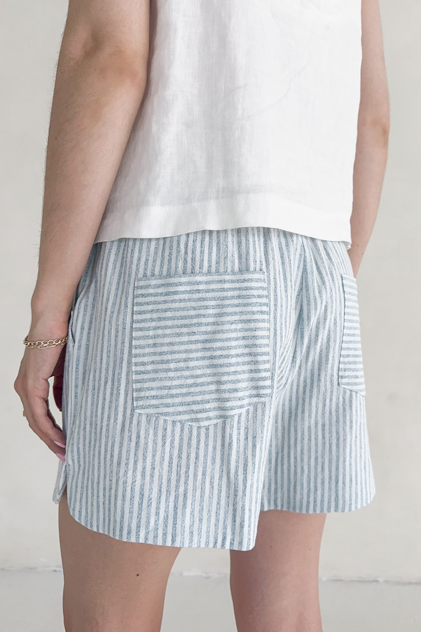 Turks Mixed Linen Shorts - Neutral Ground