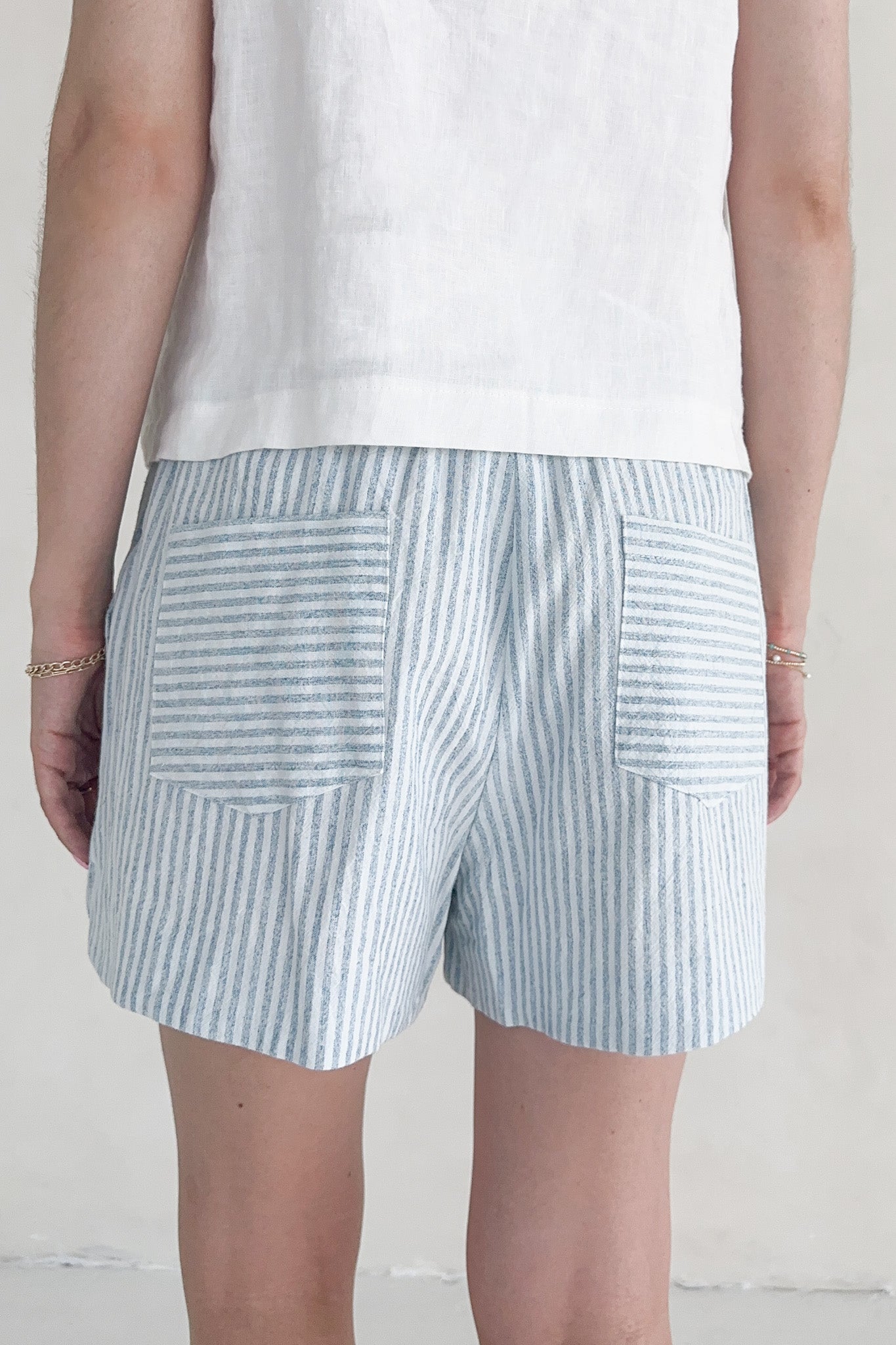 Turks Mixed Linen Shorts - Neutral Ground