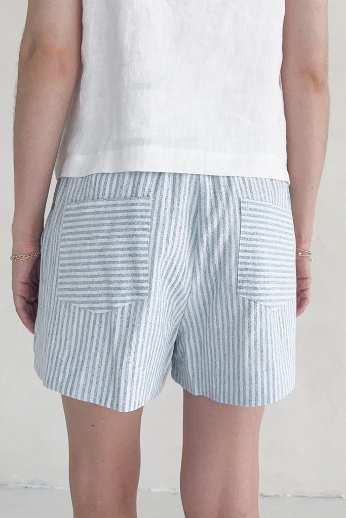 Turks Mixed Linen Shorts - Neutral Ground