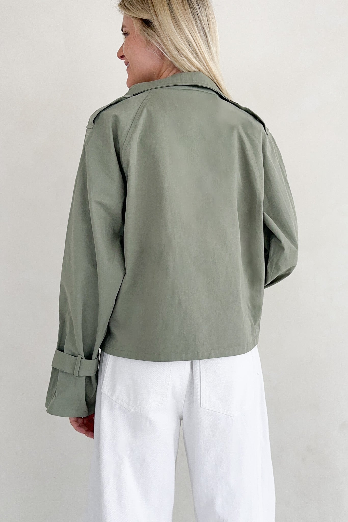 Uptown Short Trench Jacket - Neutral Ground