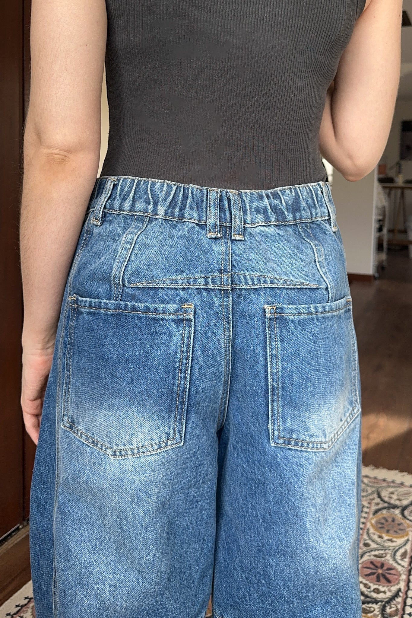 Weston Relaxed Fit Denim Barrel Jeans - Neutral Ground