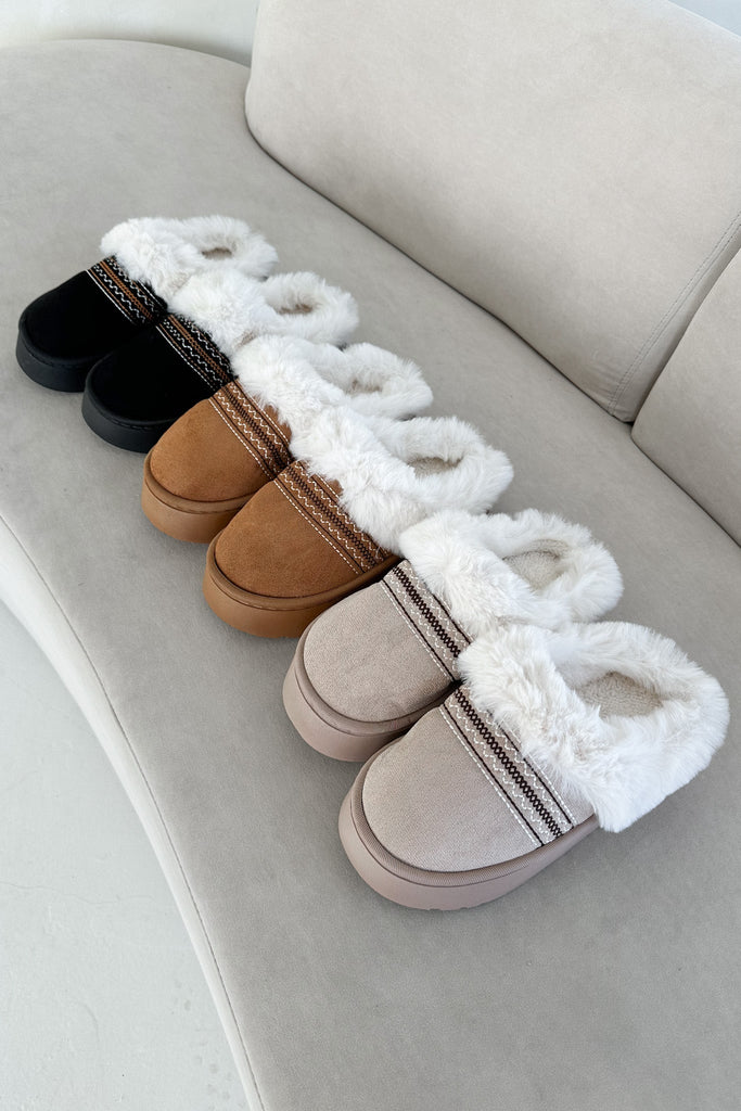Willow Vegan Suede Mule Slipper in Black - Neutral Ground
