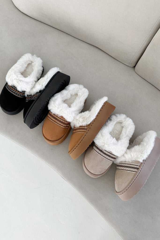 Willow Vegan Suede Mule Slipper in Camel - Neutral Ground