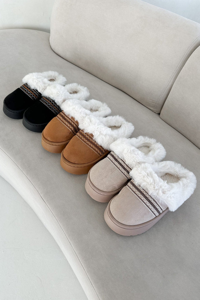 Willow Vegan Suede Mule Slipper in Camel - Neutral Ground