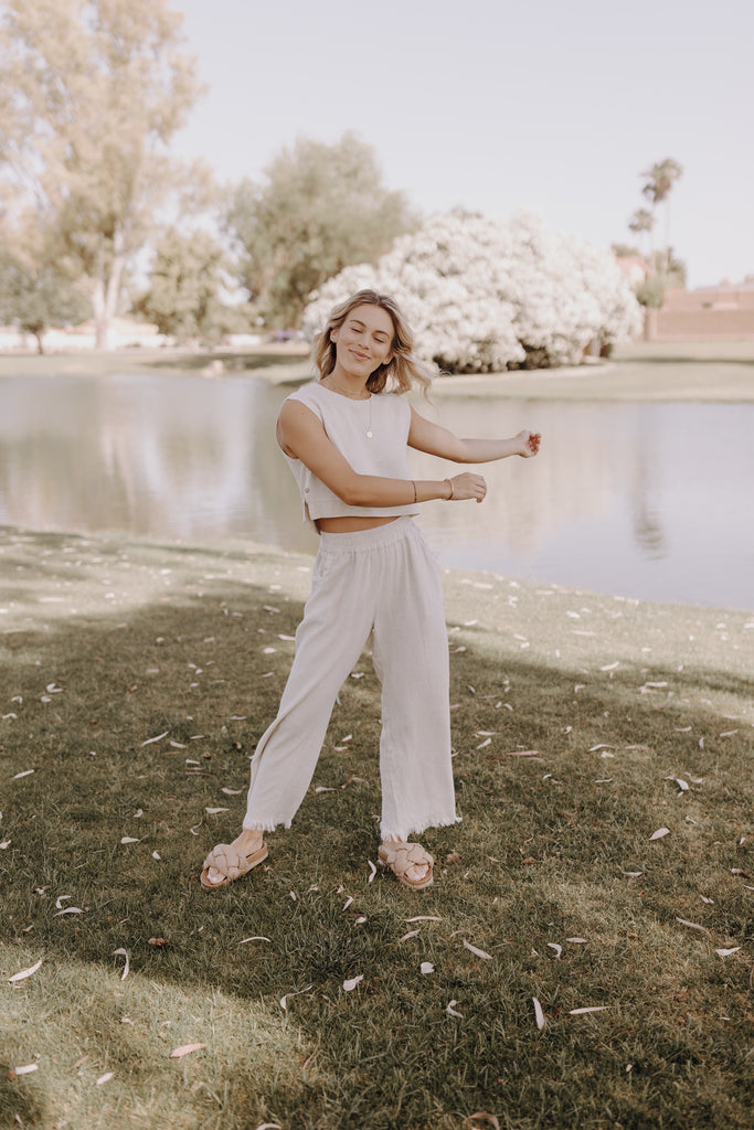 Cabana Linen Pant in Natural - Neutral Ground