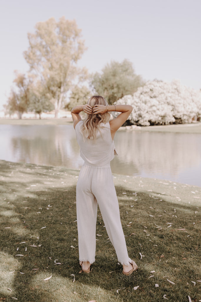 Cabana Linen Pant in Natural - Neutral Ground