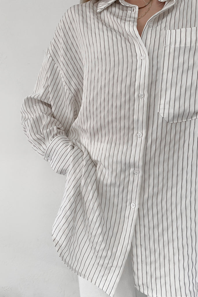 Barcelona Striped Oversized Button Down