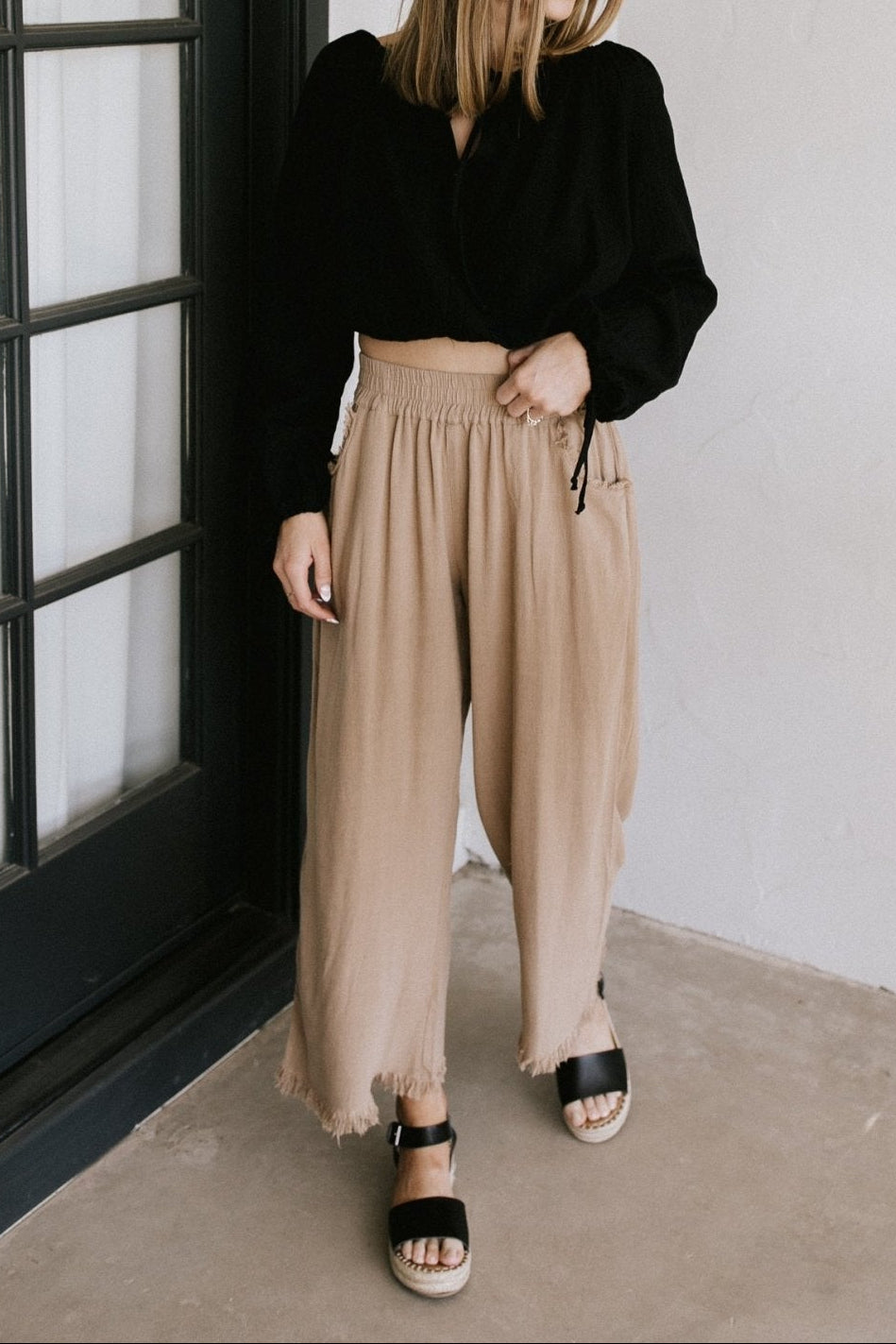Cabana Linen Pant in Latte - Neutral Ground