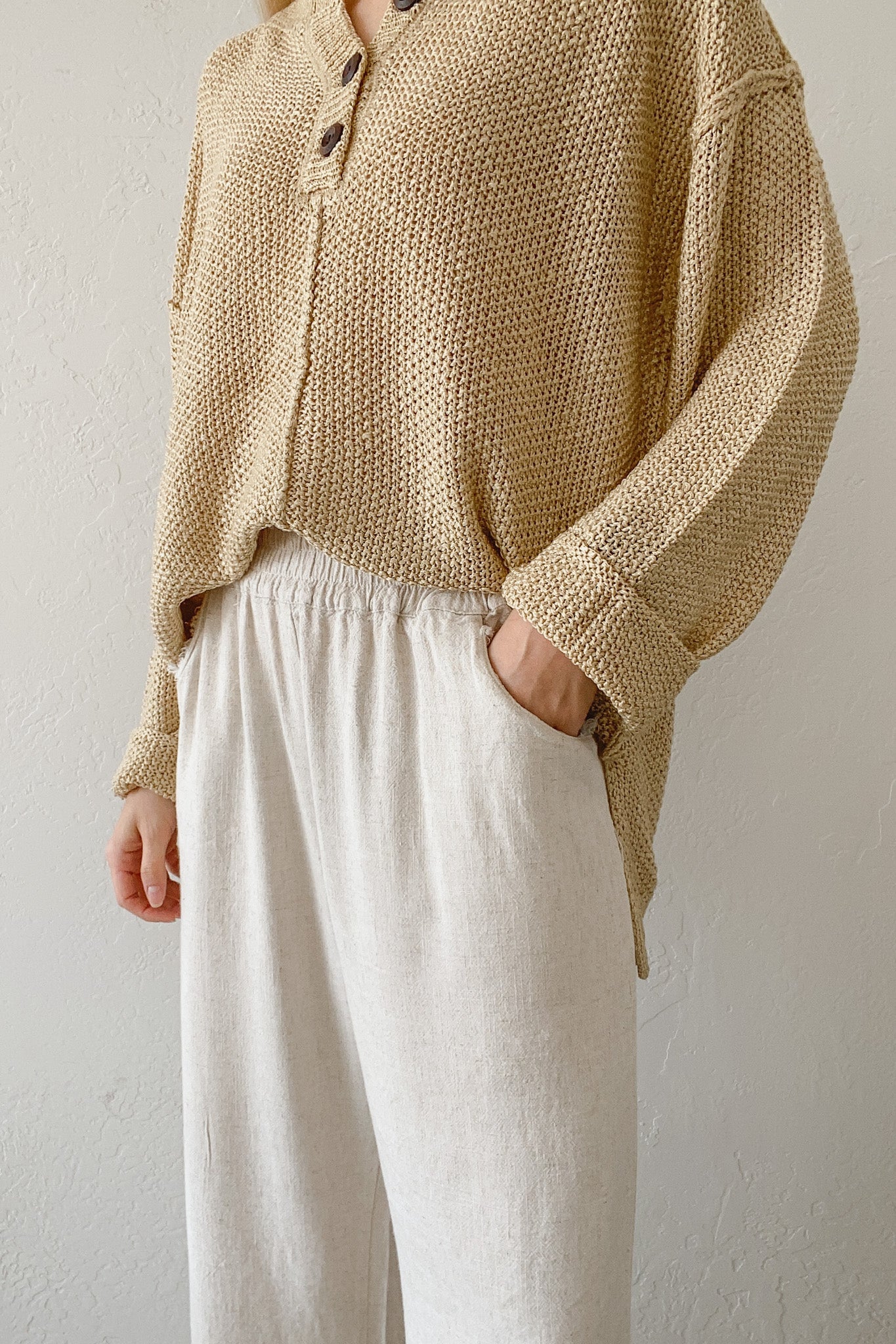 Cabana Linen Pant in Natural - Neutral Ground