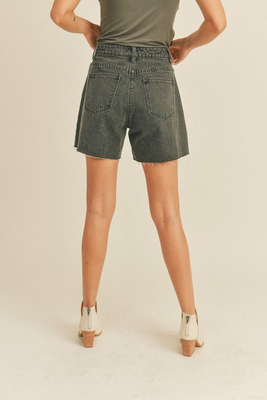 Denver Washed Denim Short - Neutral Ground