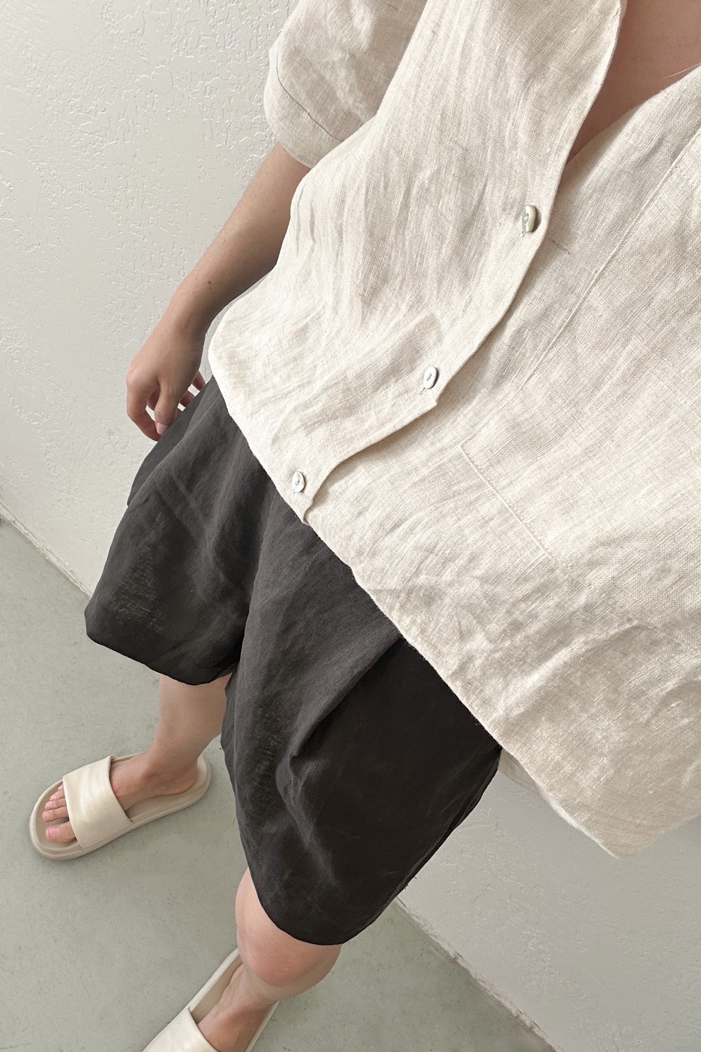 Nantucket Linen Shorts - Neutral Ground