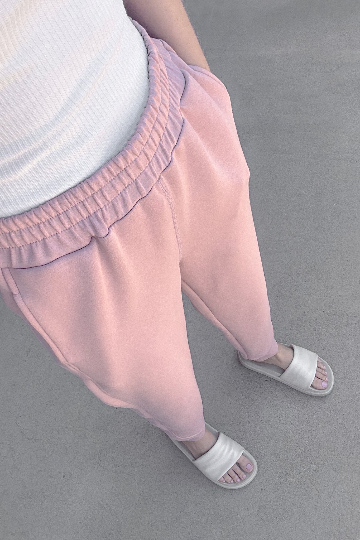 Presley Drawstring Jogger Pants - Neutral Ground